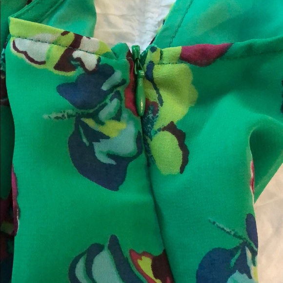 Green Floral Print Summer Dress - Picture 7 of 7